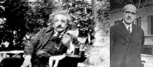 Albert Einstein, 1923 (esquerra) y José Ortega y Gasset, 1925, a la Residencia de Estudiantes.