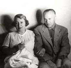 Concha Méndez and Luis Cernuda at her house, 11, Tres Cruces Coyoacán, Mexico c.1960.