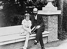 Juan Ramón Jiménez en el banco del duque de Alba