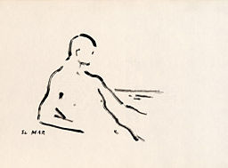 Ramón Gaya, El Mar, 1997. Homenaje a Luis Cernuda Tinta sobre papel, 21 x 28 cm