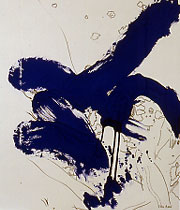 Josep Guinovart, Sin título, 1984. Técnica mixta sobre papel, 72 x 50 cm. Fundación María Zambrano, Vélez-Málaga.