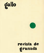 Portada del número 2 de gallo, Granada, abril de 1928. Residencia de Estudiantes, Madrid.