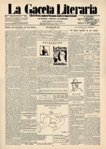 Portada del número 1 de La Gaceta Literaria, 1927. Fundación José Ortega y Gasset, Madrid