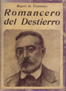 Cubierta de Romancero del destierro, de Miguel de Unamuno, Buenos Aires, Alba, 1928. Residencia de Estudiantes, Madrid.