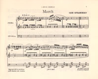 Portada de March, partitura de Igor Strawinsky, Londres, Chester, 1927. Residencia de Estudiantes, Madrid