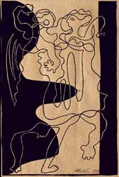 Manuel Ángeles Ortiz, Composición, 1927. Lápiz sobre papel, 18 x 24 cm. colección particular. cortesía de la galería guillermo de osma, madrid. 