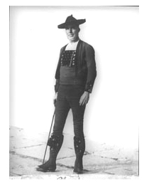 Charro de Salamanca, entre 1916 y 1932. Trabajo de campo de los investigadores de la Sección de Folclore del Centro de Estudios Históricos. Fotografía en cristal