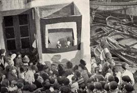 Estreno del Retablo de Fantoches en Malpica (A Coruña), 20 de octubre de 1933. Residencia de Estudiantes, Madrid