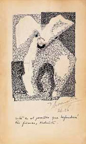 Dibujo con dedicatoria, 1926 Colección particular, Madrid
