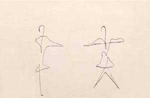 Bailarinas, hacia 1925-1927
Tinta sobre papel, 136 x 207 mm Bailarinas, hacia 1925-1927
Tinta sobre papel, 136 x 207 mm