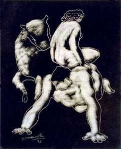 Sin ttulo [Hombre, mujer y toro], 1937
Grafumo, 26,5 x 22 cm