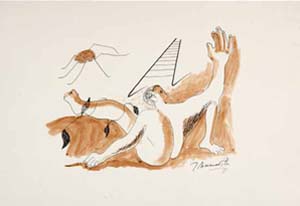 Sin ttulo [Figura, araa y escalera], 1931