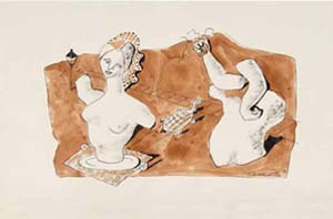 Sin ttulo [Tortuga, farol y esculturas], 1931