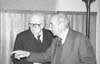 Muñoz Rojas y Gonzalo Menéndez Pidal durante un acto en la Residencia de Estudiantes en febrero de 2001.