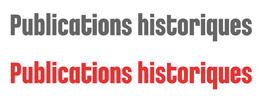 Publications historiques