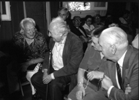 Rafael Alberti y Gabriel Celaya en la Residencia de Estudiantes, Madrid, 1996.