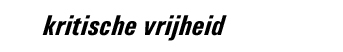 Kritische vrijheid